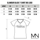 Mystic Nails Glamour Black T-shirt - Big Logo - M