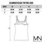 Mystic Nails Glamour Black Top - Big Logo - M