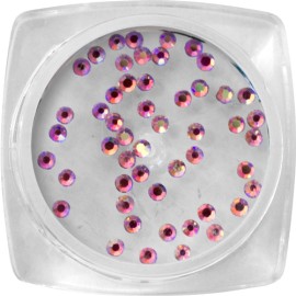 Crystal kő - SS4 - pink, hologramos - 50 db/tégely