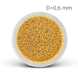 Fém gyöngy - arany (0,6 mm)