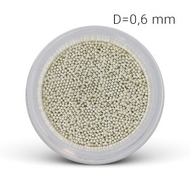 Fém gyöngy - ezüst (0,6 mm)