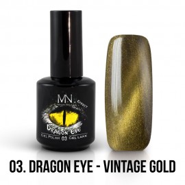 Gél Lakk Dragon Eye Effekt 03 - Vintage Gold 12ml 