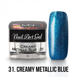 Festő Színes Zselé - 31 - Creamy Metallic Blue (HEMA-free) - 4g