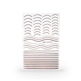 Köröm matrica csík (vegyes) - Rose Gold