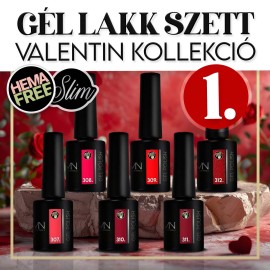 Gél Lakk Szett 01 - Valentin kollekció (HEMA-free) - 6 db x 6ml