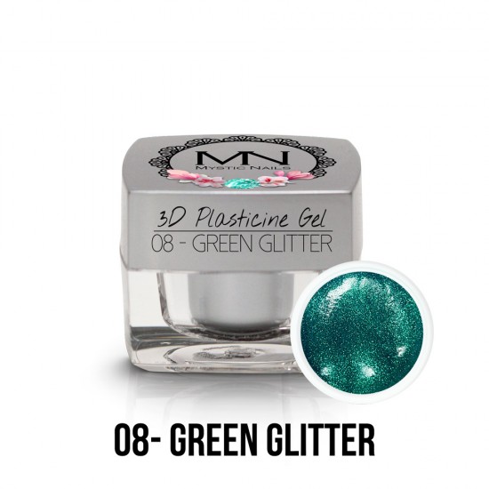 3D Gyurma Zselé - 08 - Green Glitter - 3,5g