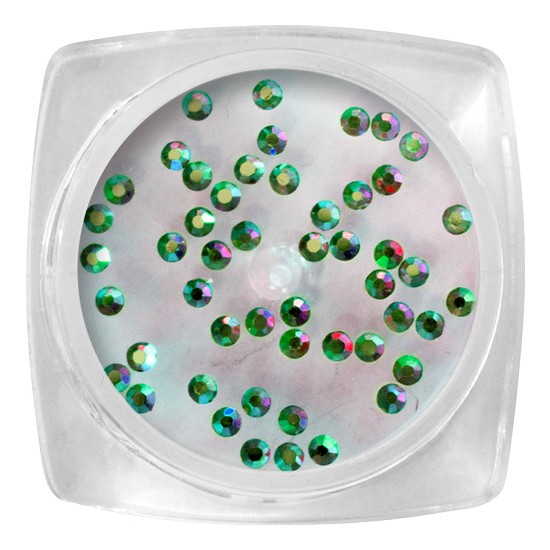 Crystal kő - SS4 - világos zöld, hologramos - 50 db/tégely