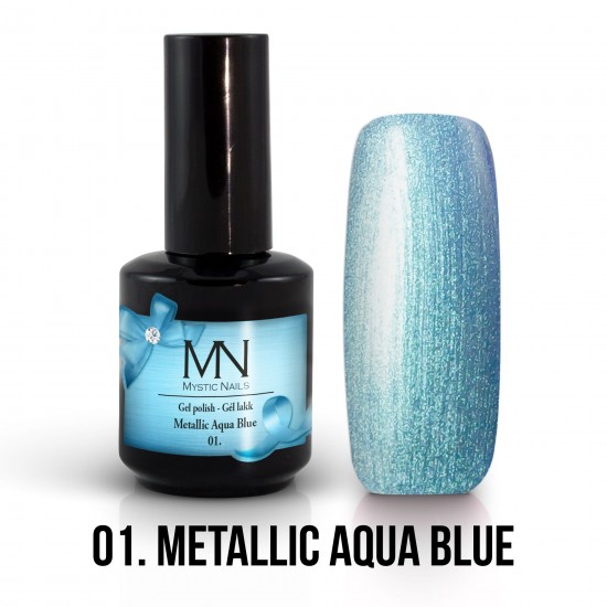 Gél Lakk Metallic 01 - Metallic Aqua Blue 12ml 