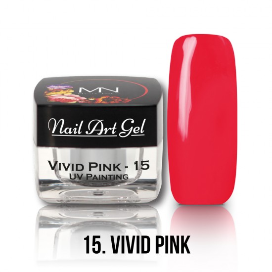 UV Festő Színes Zselé - 15 - Vivid Pink - 4g