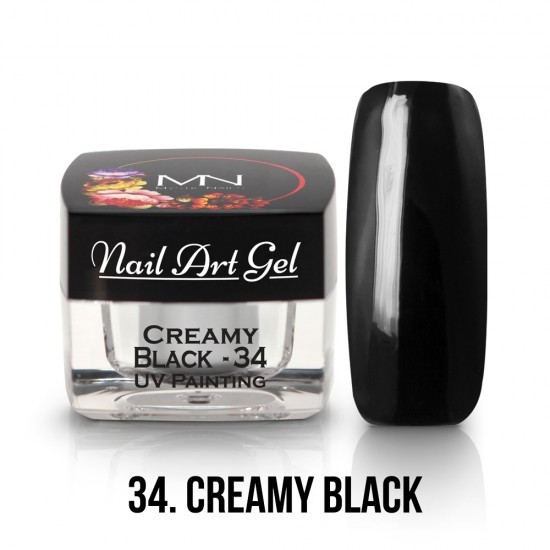 UV Festő Színes Zselé - 34 - Creamy Black (HEMA-free) - 4g