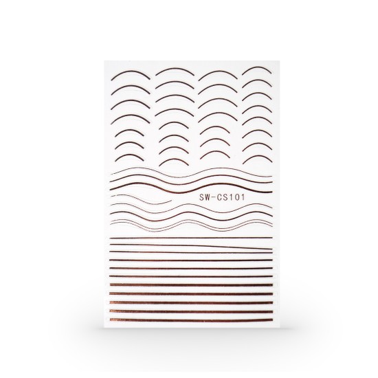 Köröm matrica csík (vegyes) - Rose Gold