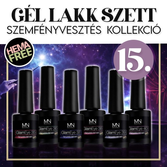 Gél lakk Szett 15 - Szemfényvesztés (HEMA-free) - 6 db x 6ml