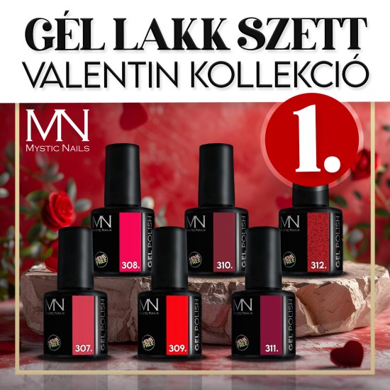 Gél Lakk Szett 01 - Valentin kollekció (HEMA-free) - 6 db x 6ml