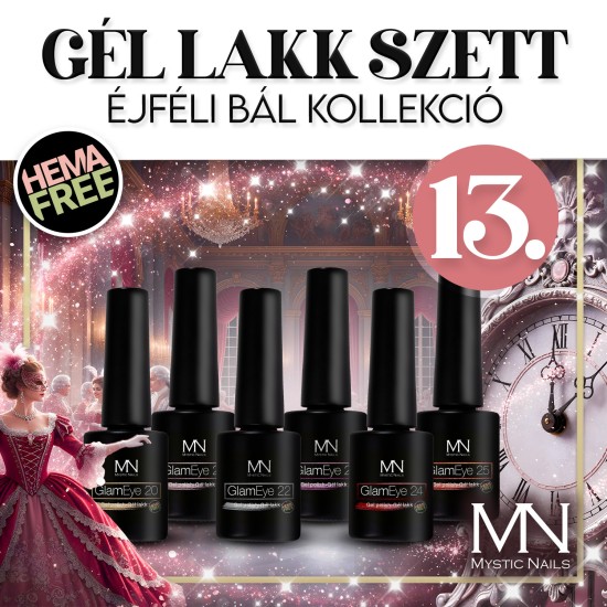Gél lakk Szett 13 - Éjféli bál (HEMA-free) - 6 db x 6 ml