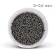 Fém gyöngy - fekete (0,6 mm)